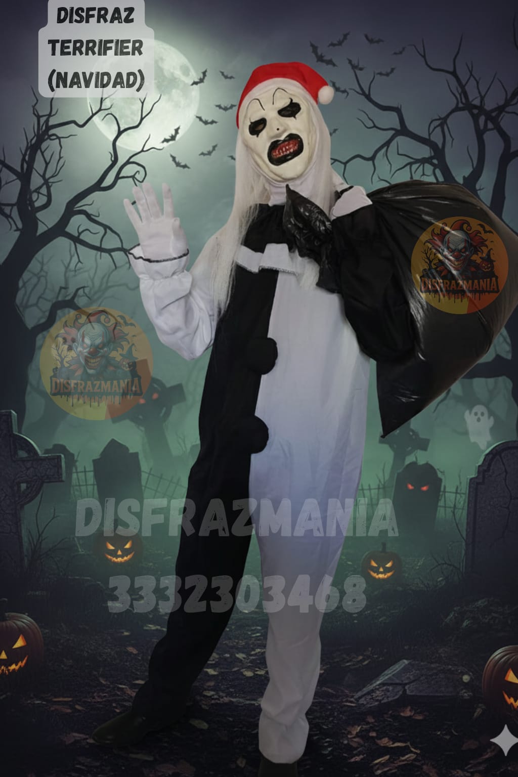 DISFRAZ HOMBRE TERRIFIER (NAVIDAD)