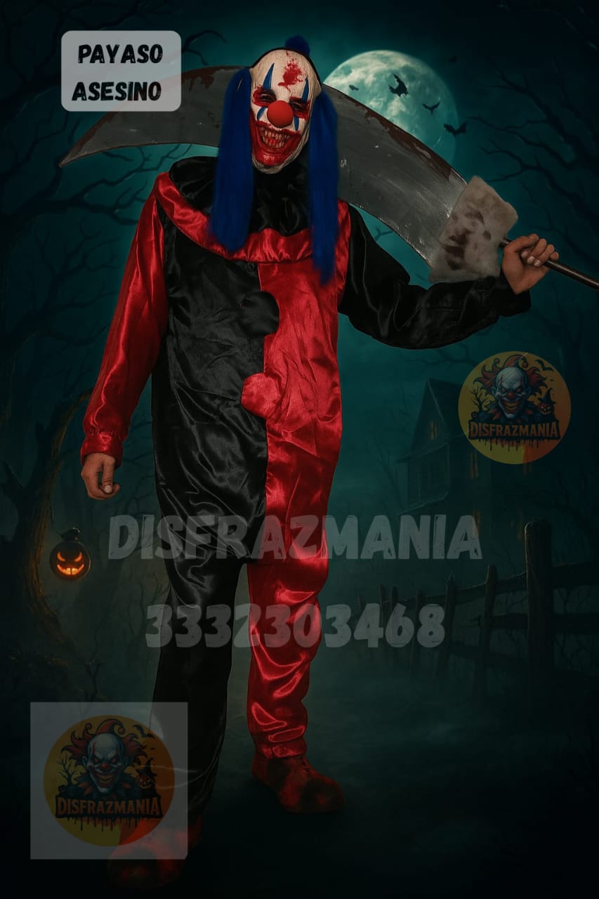 DISFRAZ DE PAYASOS ASESINOS