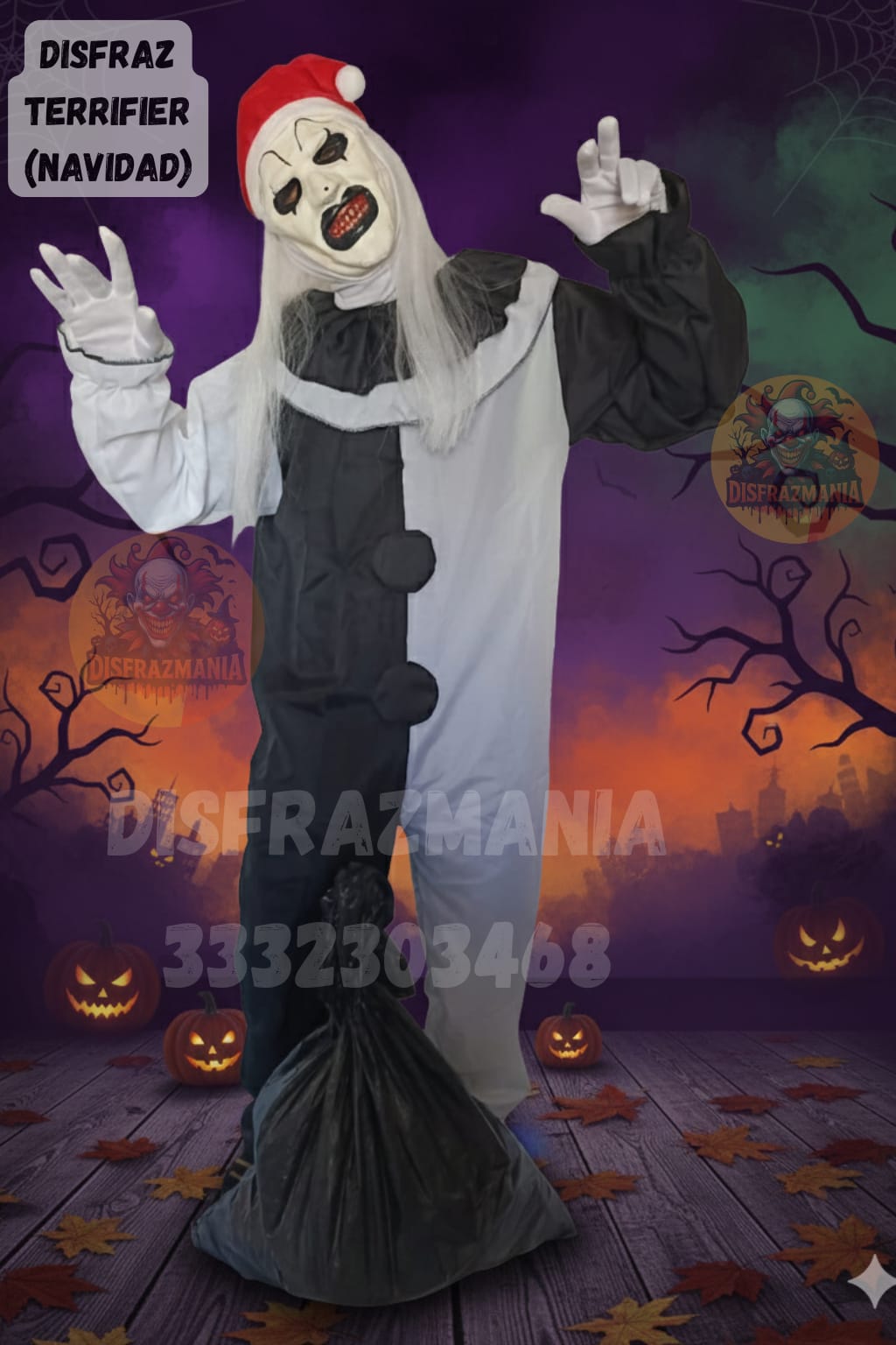 DISFRAZ HOMBRE TERRIFIER (NAVIDAD)