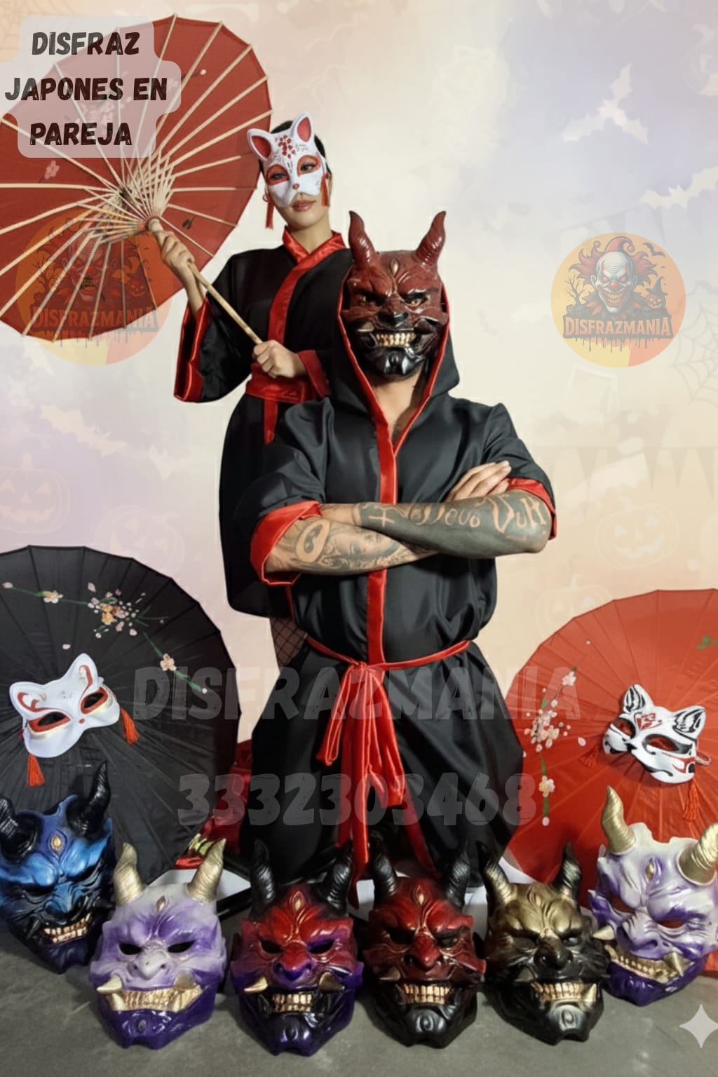 DISFRAZ EN PAREJA JAPONES (LOS DOS POR UN VALOR DE)