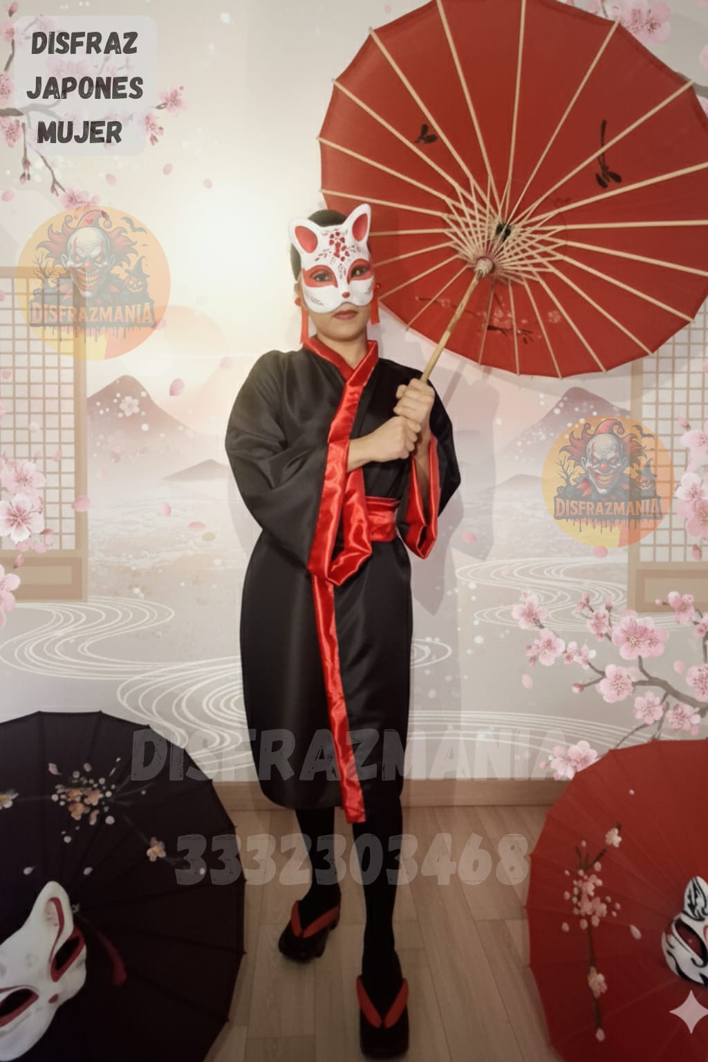DISFRAZ DE SAMURAI JAPONES