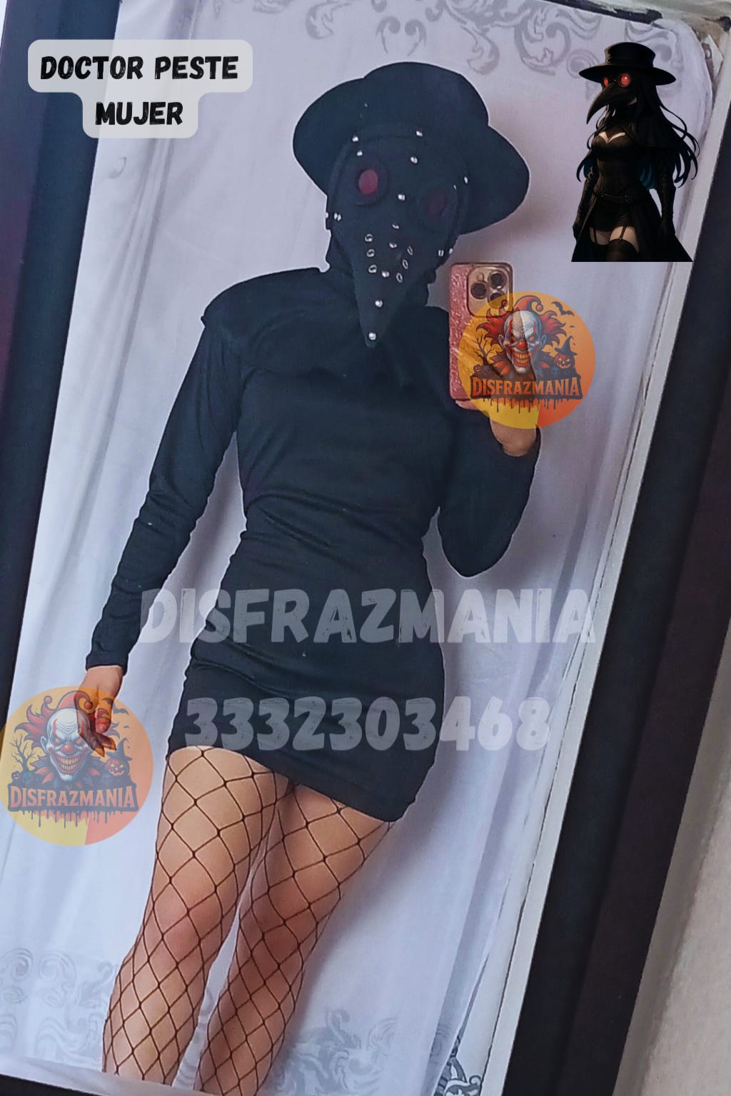 DISFRAZ  DOCTOR PESTE EN PAREJA (SENCILLO) (LOS DOS POR UN VALOR DE)